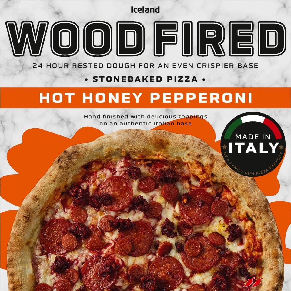 Iceland Wood Fired Hot Honey Pepperoni Pizza Delivery Near Me Order
