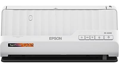 Epson RapidReceipt RR-400W Wireless Duplex Sheetfed Scanner, White (B11B270202)