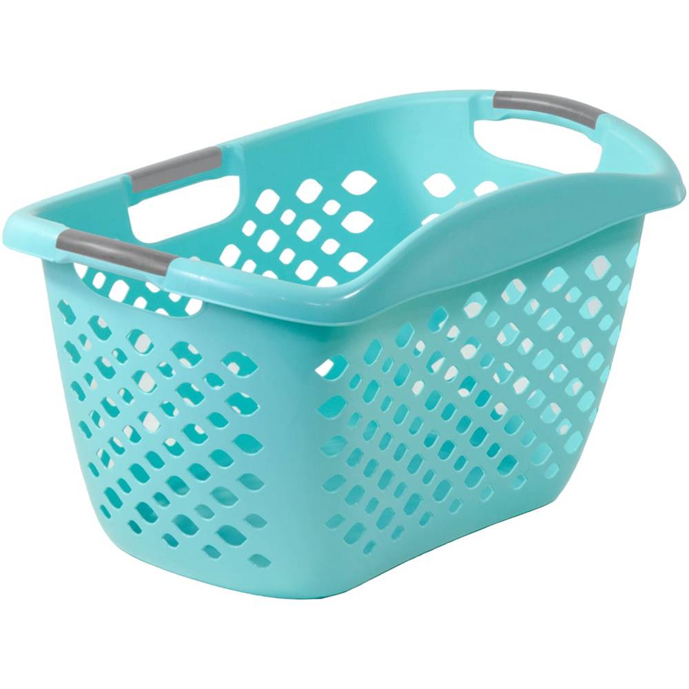 Style Selections 1.75-Bushel Blue Plastic Laundry Hamper | 7583LWS-443-083