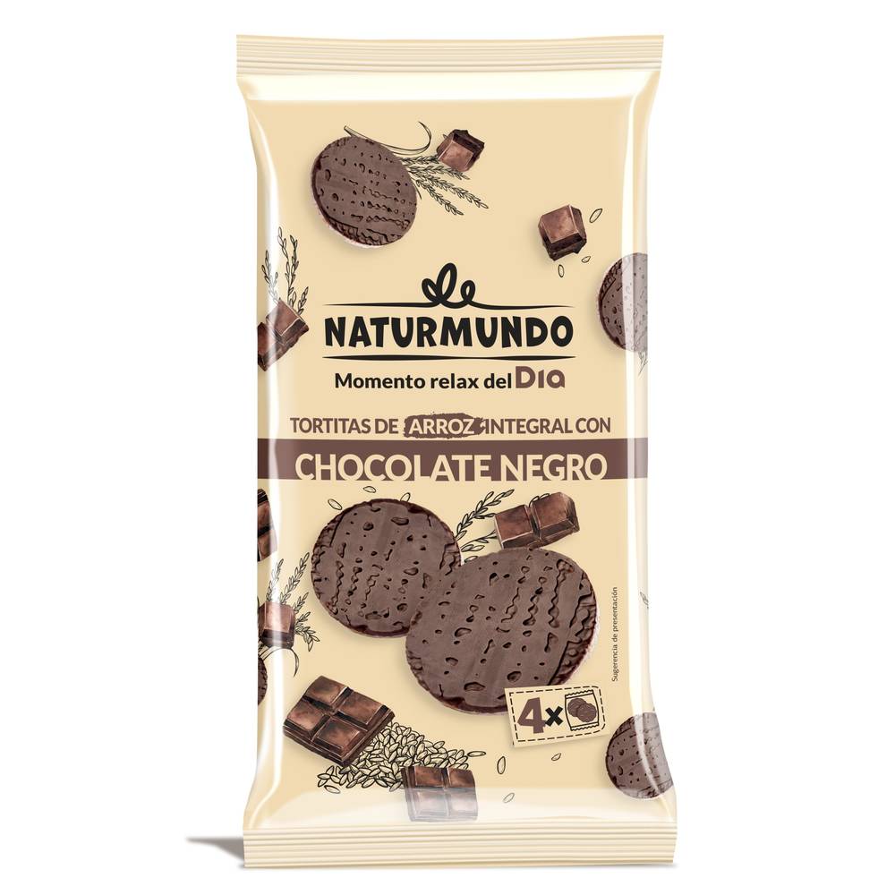 Tortitas De Arroz Integral Con Chocolate Negro Naturmundo De Dia Bolsa 130 G