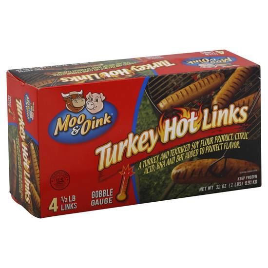 Moo & Oink Turkey Hot Links (4 ct)
