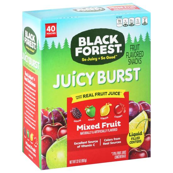 Black Forest Juicy Burst Mixed Fruit Flavored Snacks (40 ct)