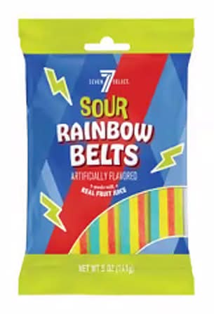 7-Select Sour Belts, Rainbow (5 oz)