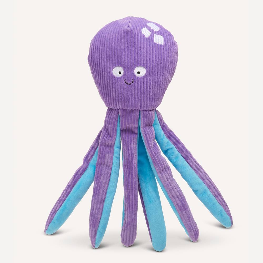 Joyhound Bite Shield Protection Plush Octopus Dog Toy, Large, Purple