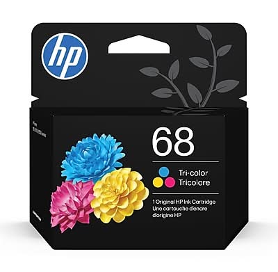 HP 68 Tri-color Standard Yield Ink Cartridge, Prints Up to 120 Pages (7FP20TN)