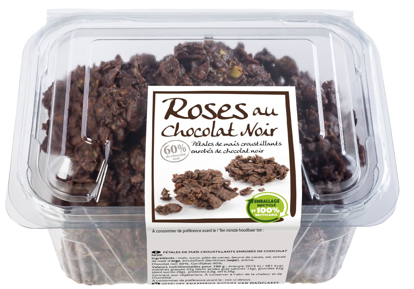 Lightbody Europe - Roses au chocolat noir (250g)