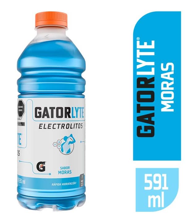 Gatorlyte · Bebida con electrolitos, moras (591 ml)