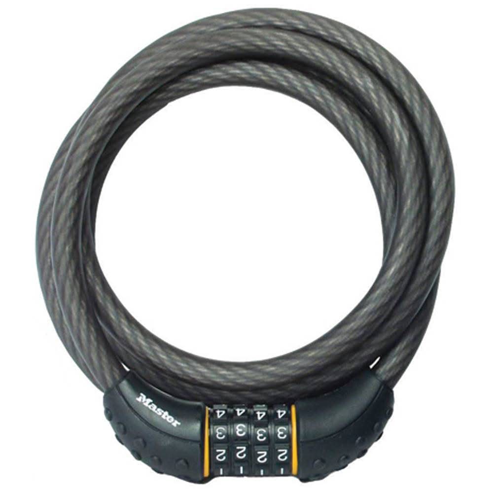 Master Lock Re Settable Combo Cable Bike Security Lock, 6 ft x 1/2 in