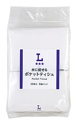 ◎LW水に流せるポケットティシュ(20枚6個)