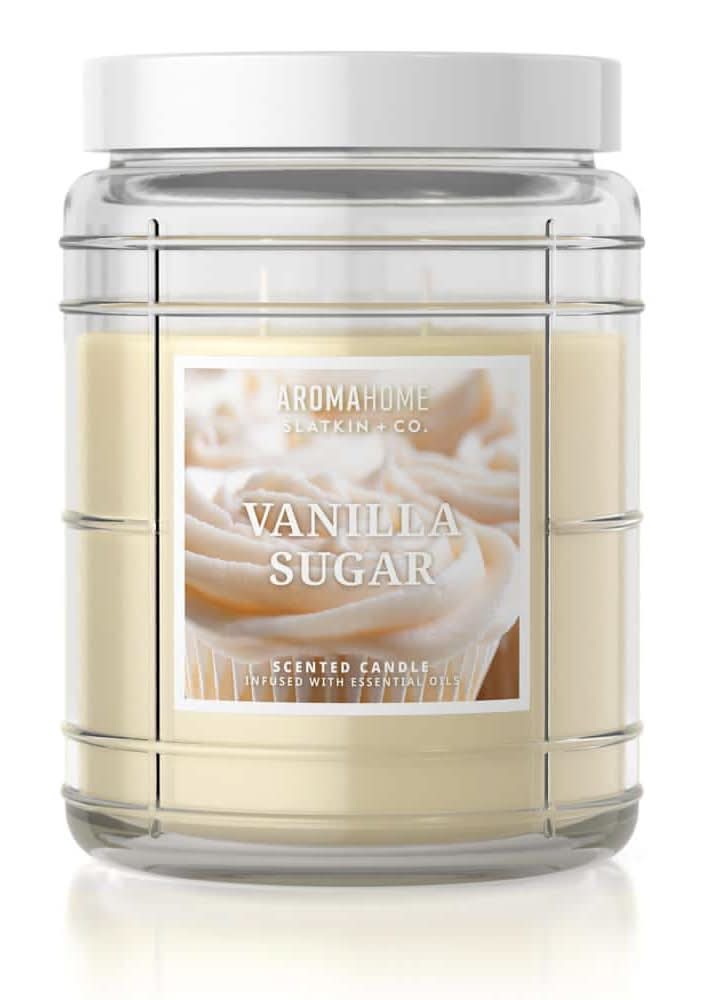 Aromahome By Slatkin & Co 16 Oz. Vanilla Sugar Scented Candle Jar