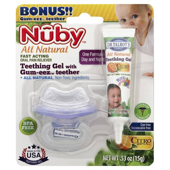 Nuby citroganix teething gel with sales gumeez teether