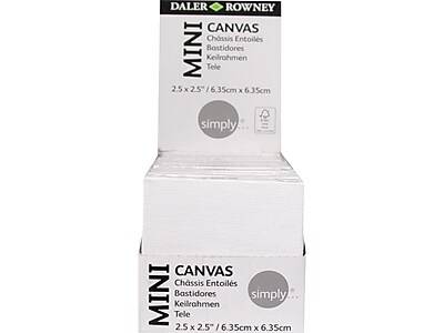 Daler-Rowney Mini Stretched Canvases, 2.5H x 2.5W, White, 16/Pack (515 020 202)