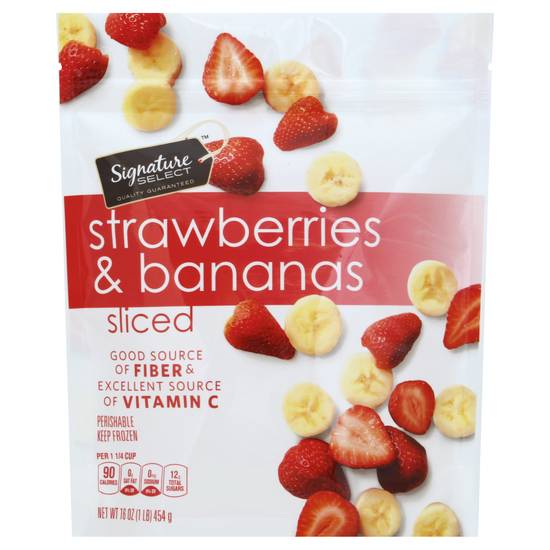 Signature Select Sliced Strawberries & Bananas (16 oz)