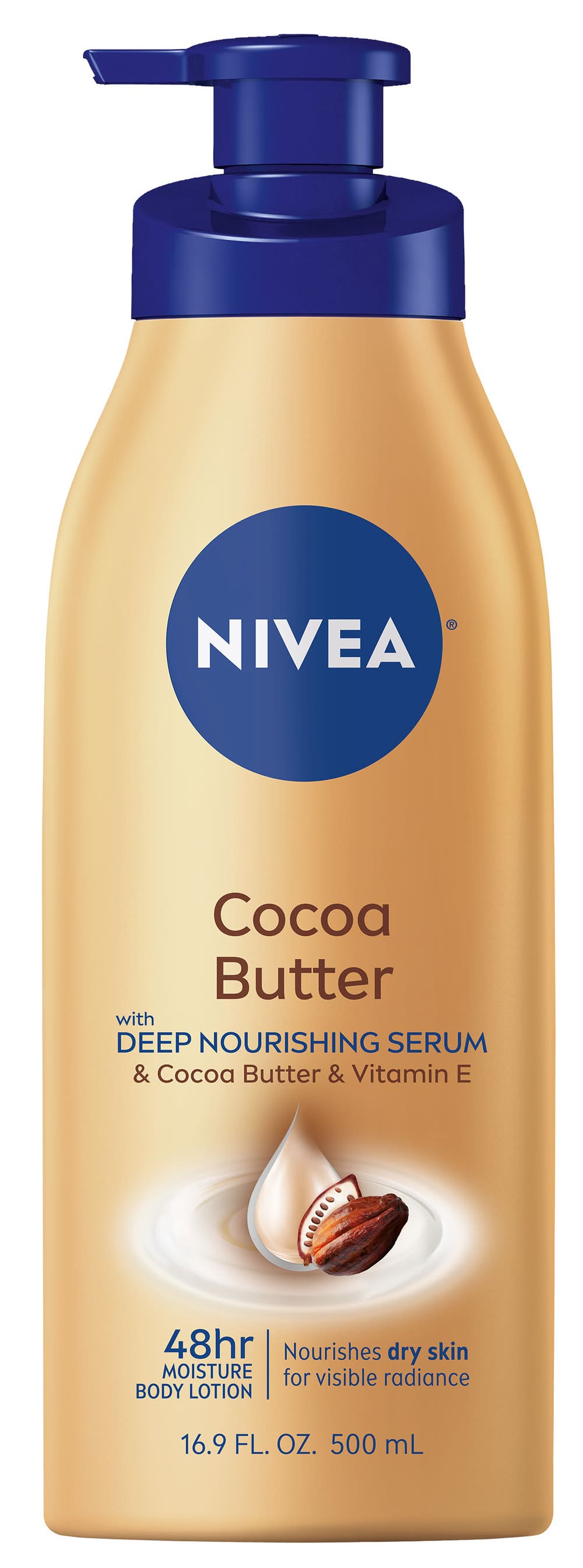 NIVEA Cocoa Butter Body Lotion With Deep Nourishing Serum (16.9 fl oz)