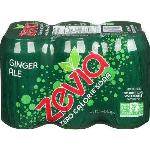 Zevia soda gingembre (6 x 355 ml) - zero calorie ginger ale sodas (6 x 355 ml)