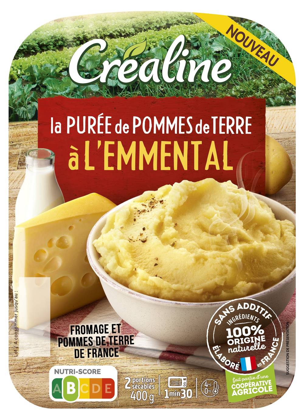 Créaline - Purée de pommes de terre, emmental (2)