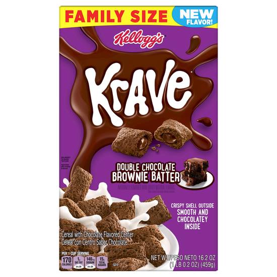 Krave Family Size Double Chocolate Brownie Batter Cereal