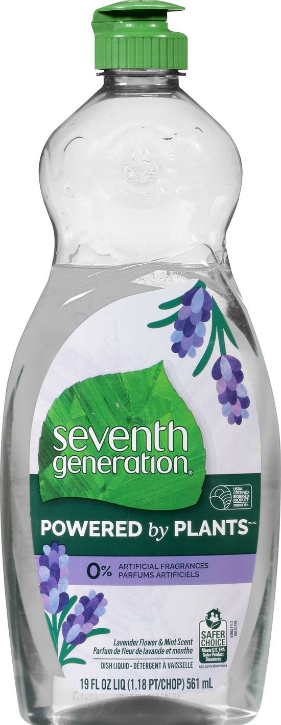 Seventh Generation Powered By Plants Lavender Flower and Mint Scent Dish Liquid
