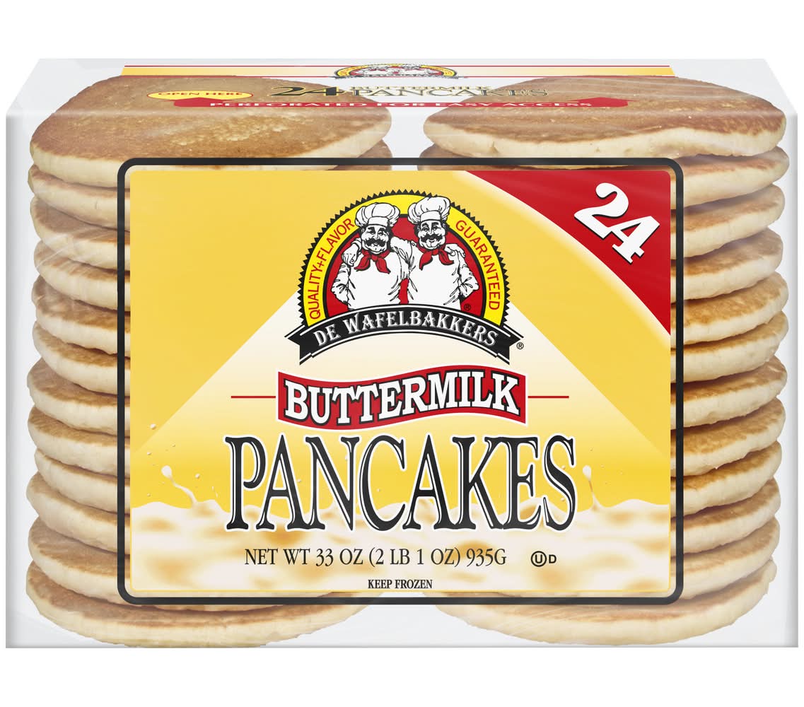 De Wafelbakkers Pancakes, Buttermilk (2.06 lbs, 24 ct)