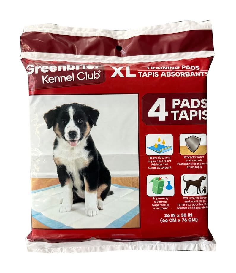 Greenbrier Kennel Club Heavy Duty Pet Training Pads, XL (4 ct)