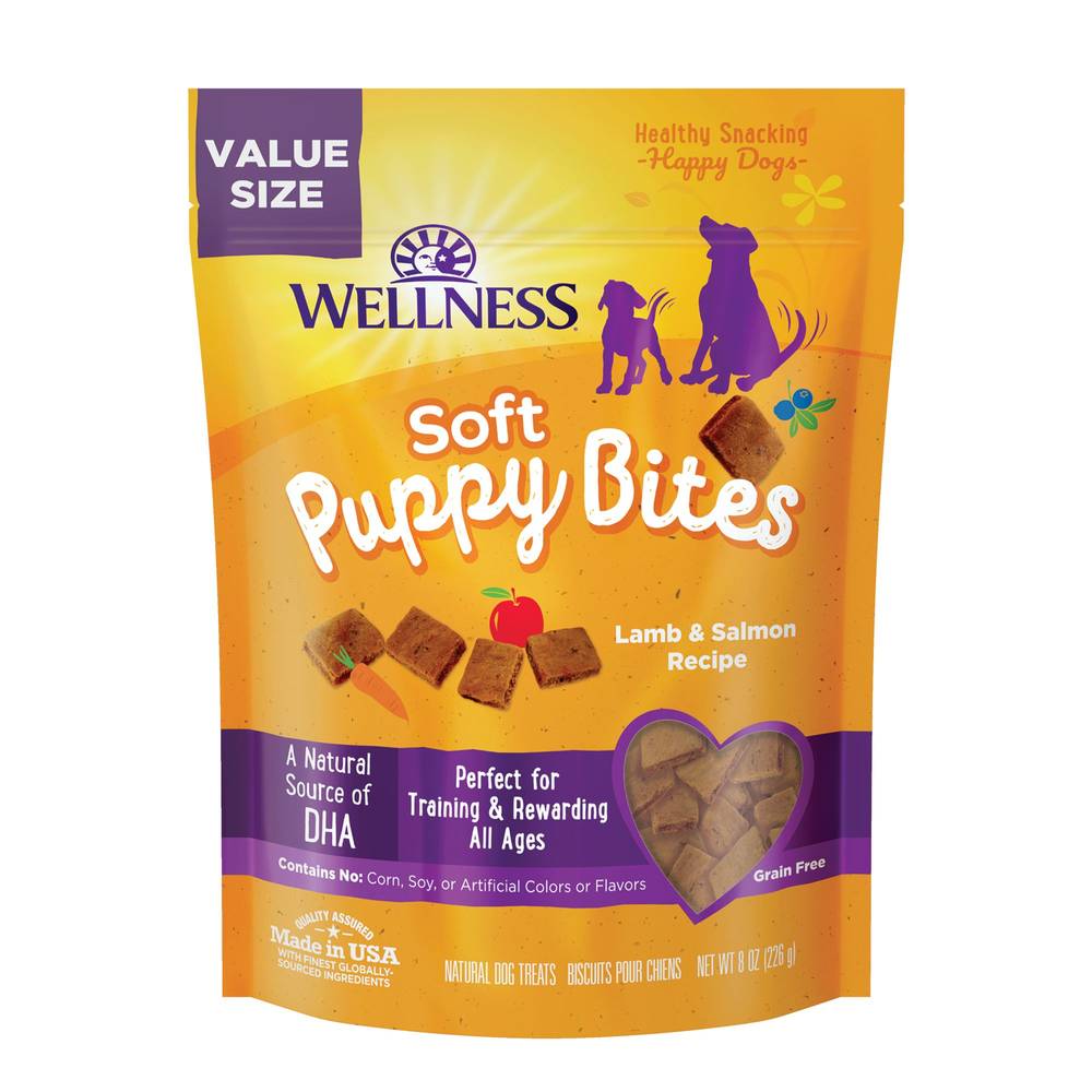 Wellness Soft Puppy Bites Dog Treats - Natural, Lamb & Salmon (Flavor: Lamb & Salmon, Size: 8 Oz)