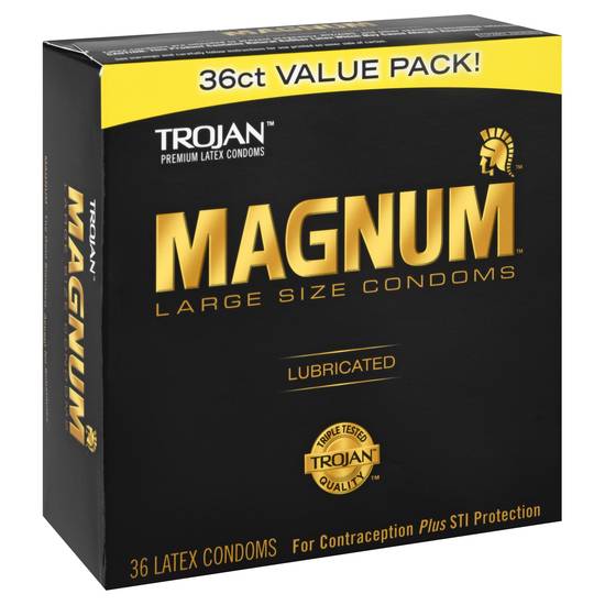 Magnum Value pack Large Size Lubricated Condoms (36ct)
