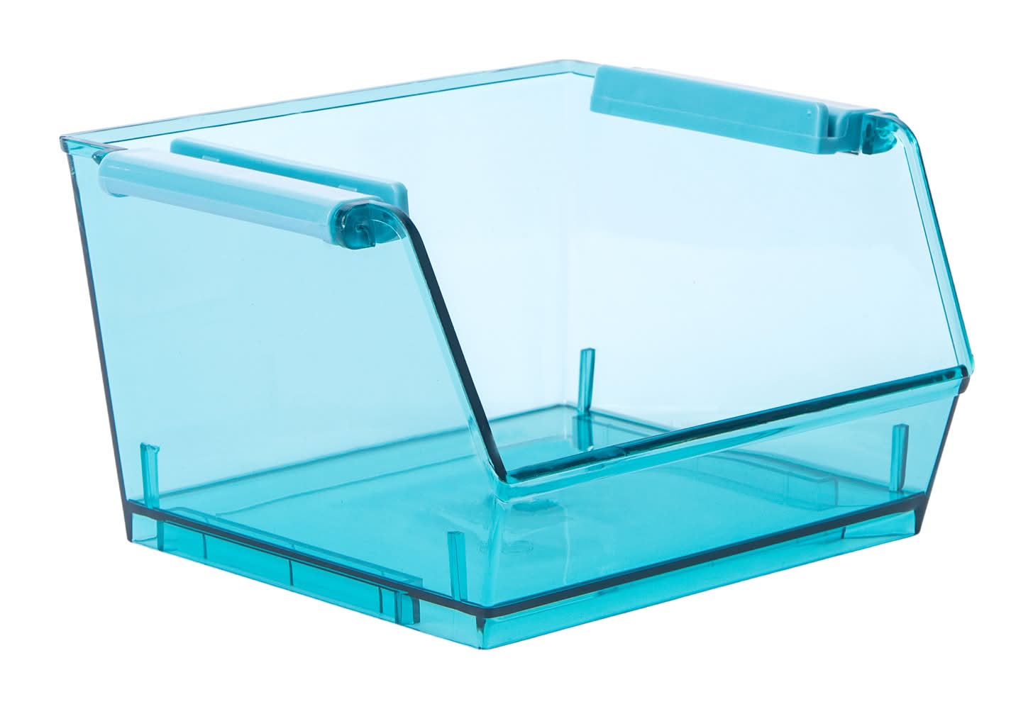 Stackable Plastic Storage Bin Blue