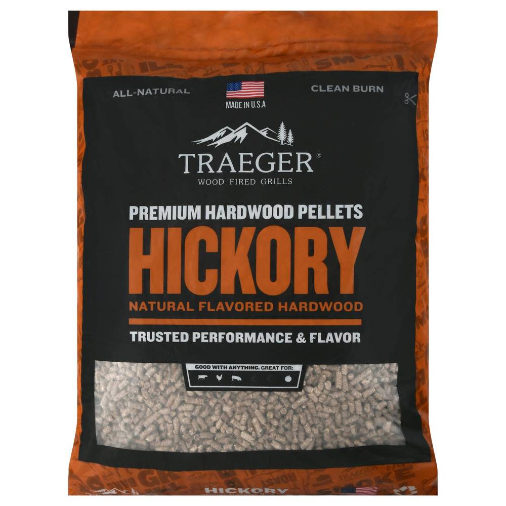 Traeger Premium Hickory Natural Hardwood Blend Pellets