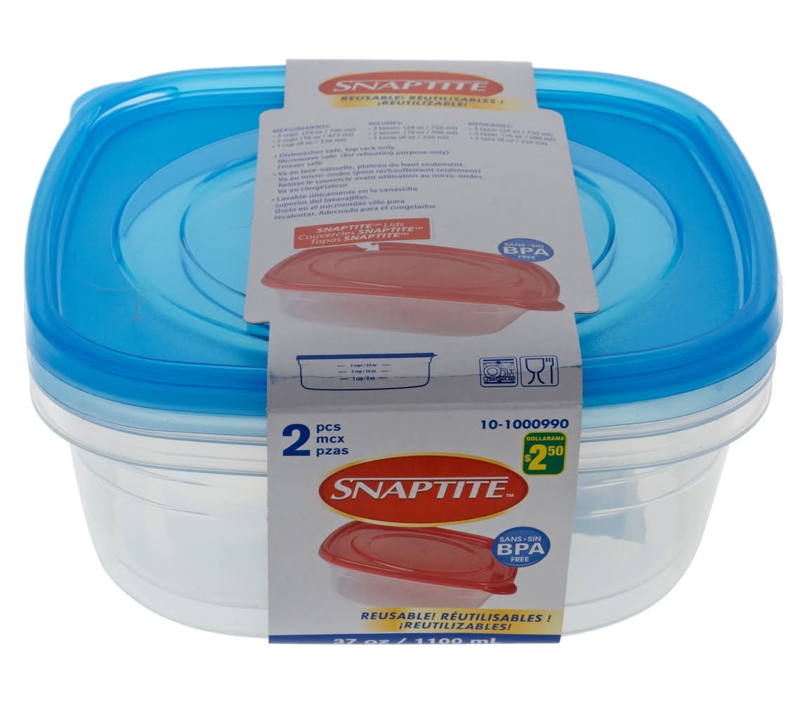 Snaptite Reusable 37 oz Food Container (2 ct)