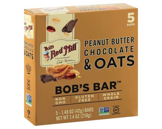 Bob's Red Mill · Peanut Butter Chocolate & Oats Bob's Bar (5 bars)