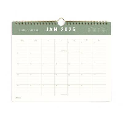 Altitude 2025 Monthly Wall Calendar, Dark Sage