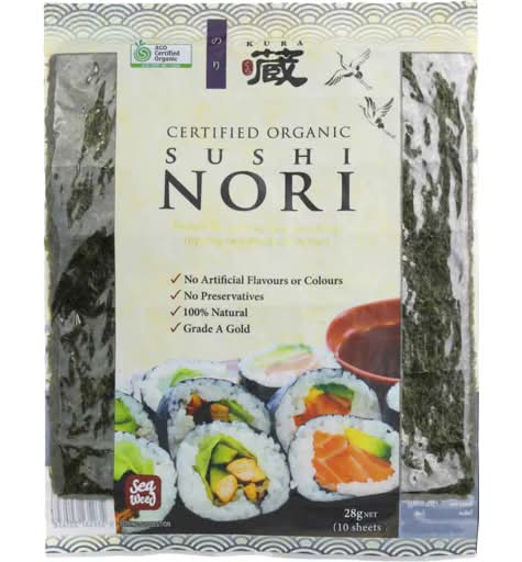 Brooklyn Kura Organic Sushi Nori (28g, 10 pack)
