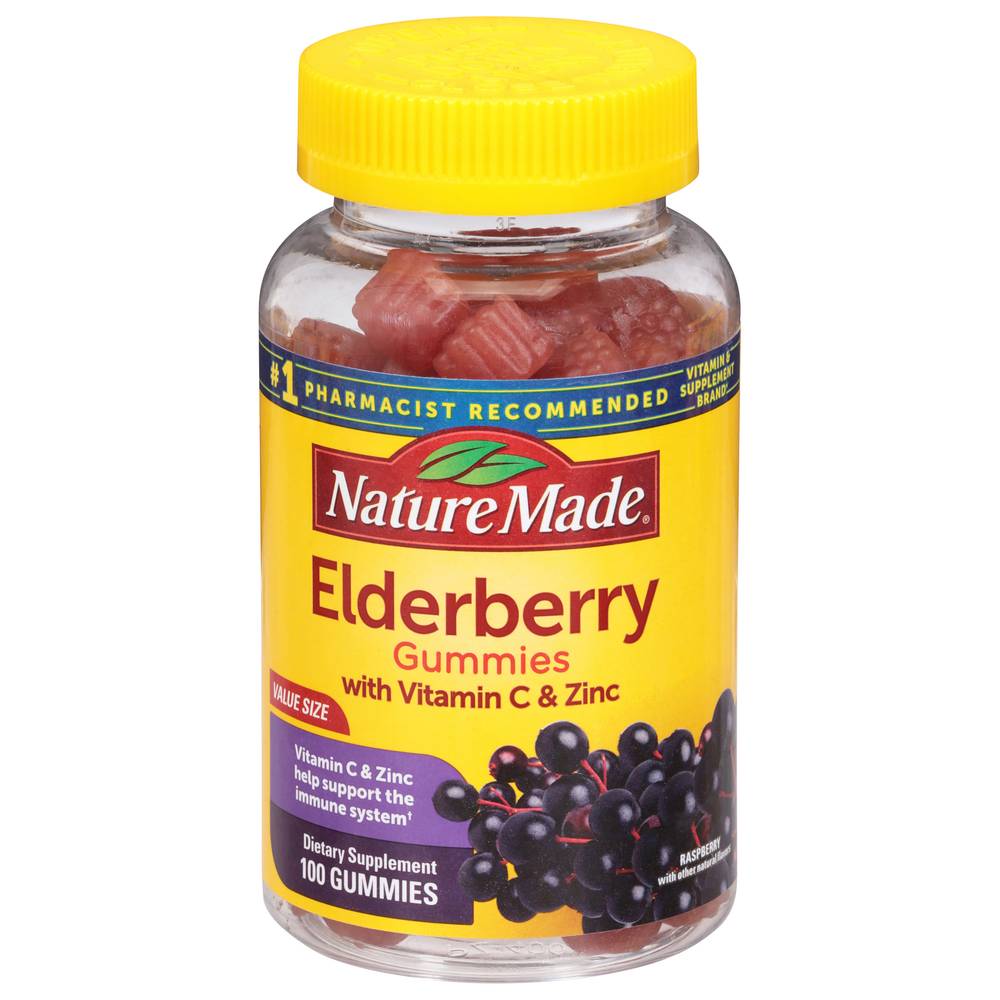 Nature Made Value Size Gummies Raspberry Elderberry