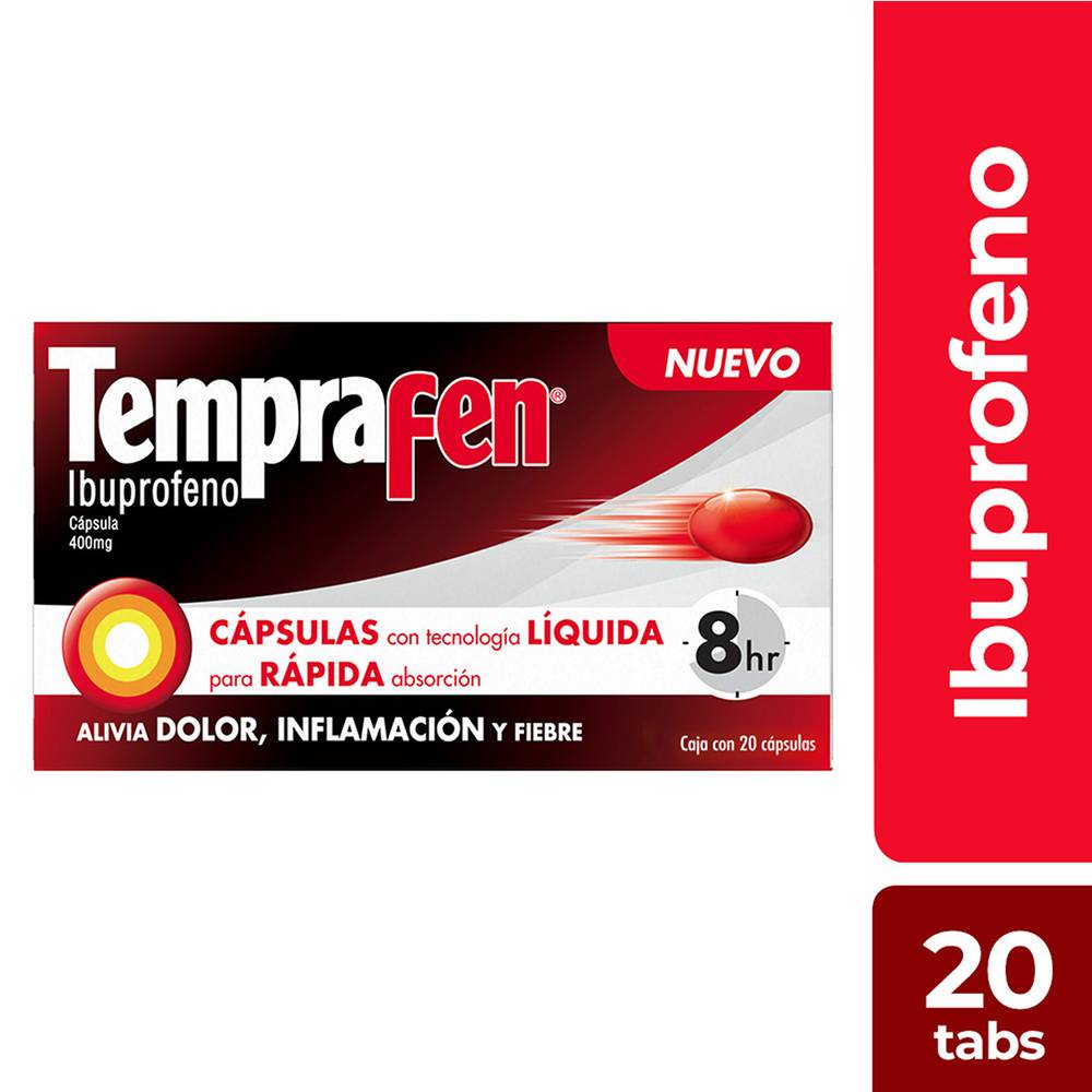 Tempra fen ibuprofeno cápsulas 400 mg (20 un)