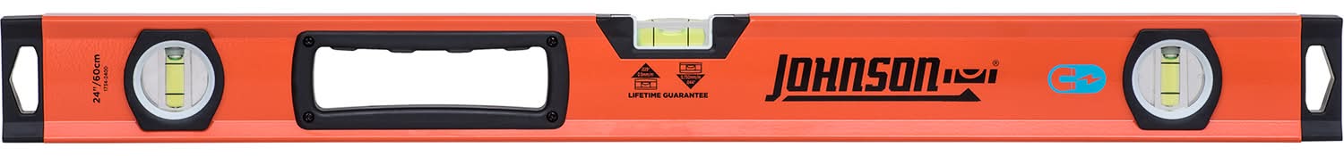 Johnson 24 In. Aluminum Magnetic Box Level 3 Vial