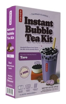 Pocas instant Bubble Tea Kit 3-Count Taro