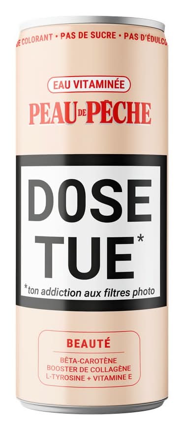Eau Vitaminée Peau de Pêche Beauté DOSE TUE - la canette de 33cL
