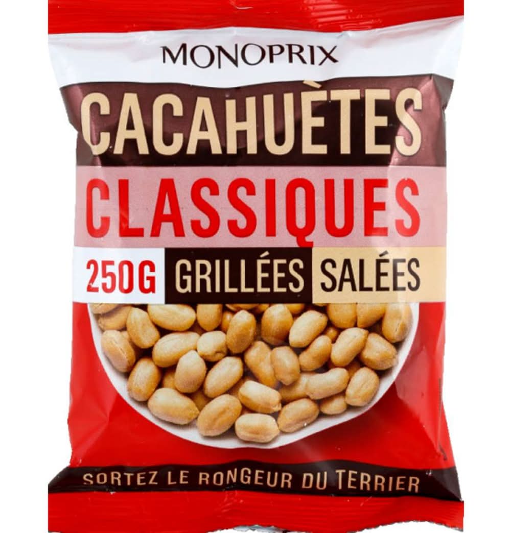 Monoprix - Cacahuètes classiques grillées et salées (250g)