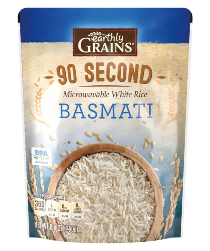 Earthly Grains 90 Second Microwavable Basmati Rice (8.8 oz)