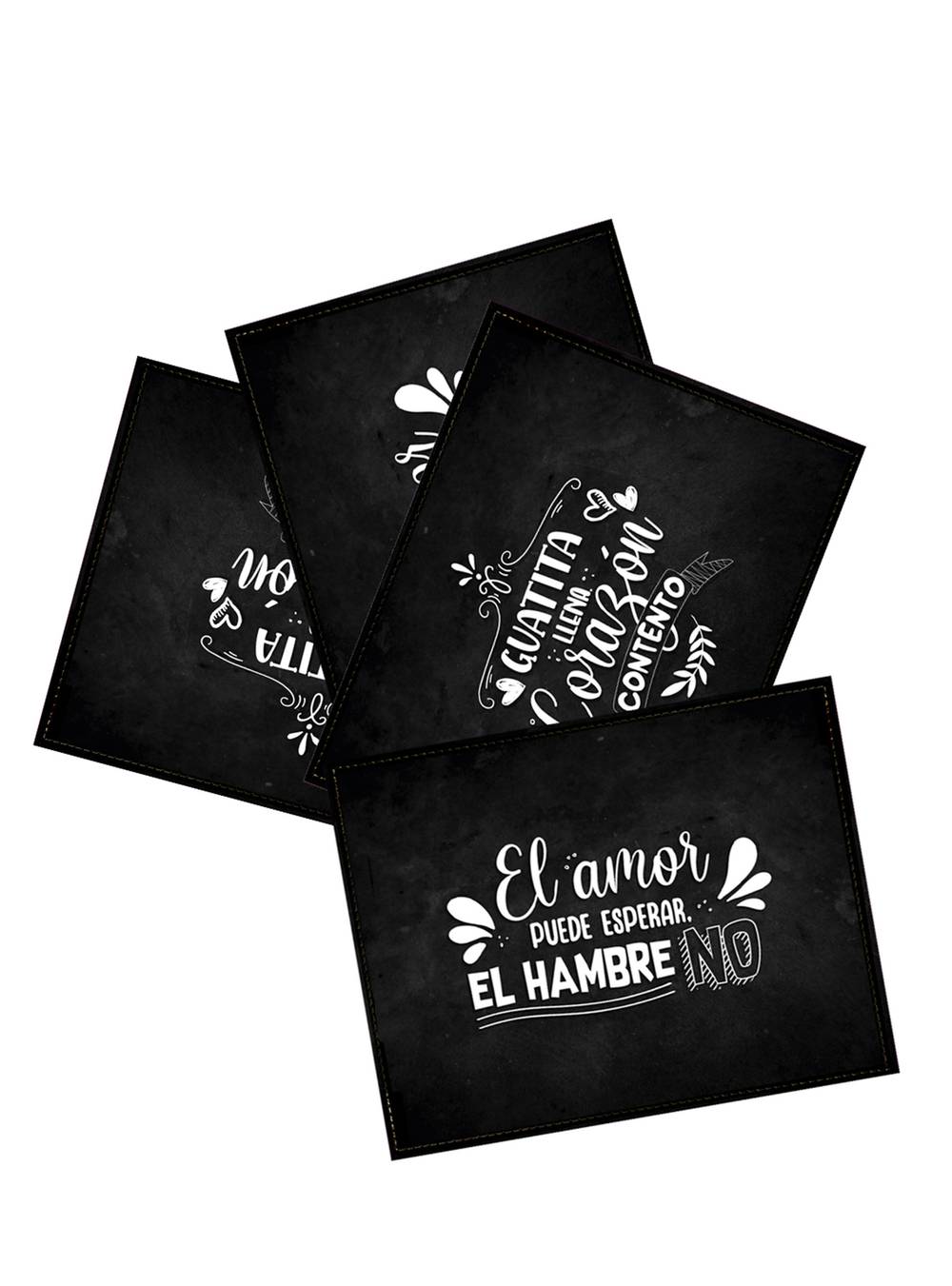 Attimo pack 4 individuales frases 42x32 cm