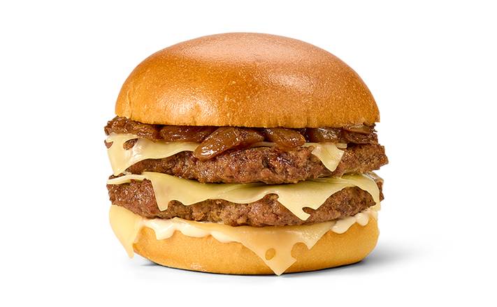 Double French Onion Cheeseburger