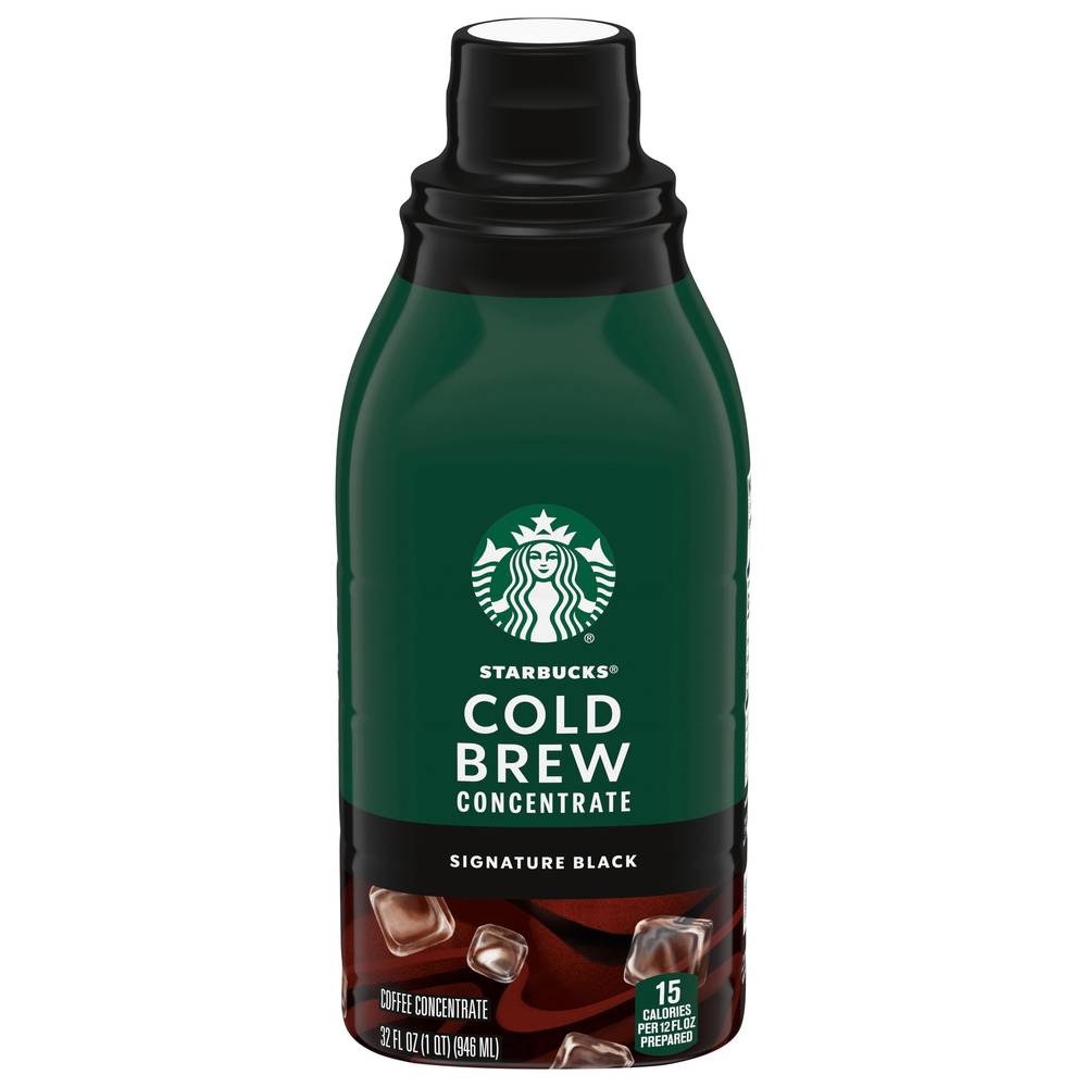 Starbucks Cold Brew Signature Black Coffee Concentrate (32 fl oz)