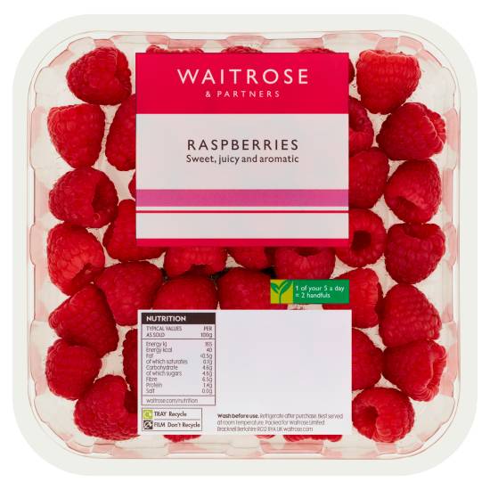 Waitrose & Partners Sweet Juicy and Aromatic Raspberries