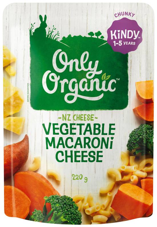 Only Organic Kindy 1-5 Years Vegetable Macaroni & Cheese Pasta Express 220g