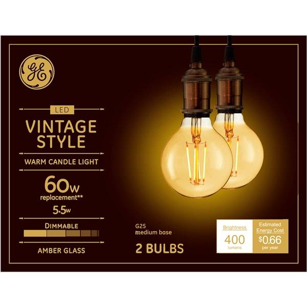 Ge Led Vintage 60w Light Bulb (2 ct)