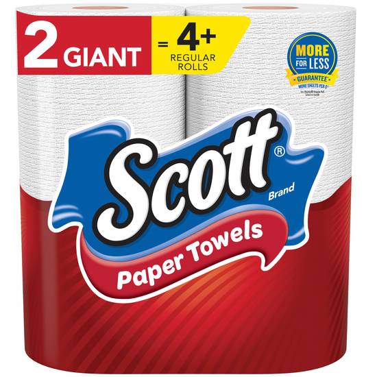 Scott Paper Towels Choose-A-Sheet, 2 Giant Rolls