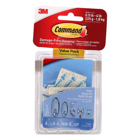 Command Refill Strips Clear Assorted Value pack