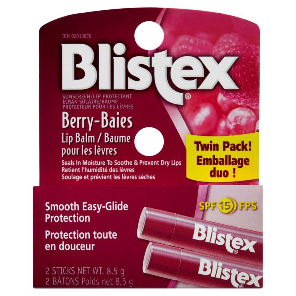 Blistex Berry Spf 15 Lip Balm Twin Pack! (8.5 g)