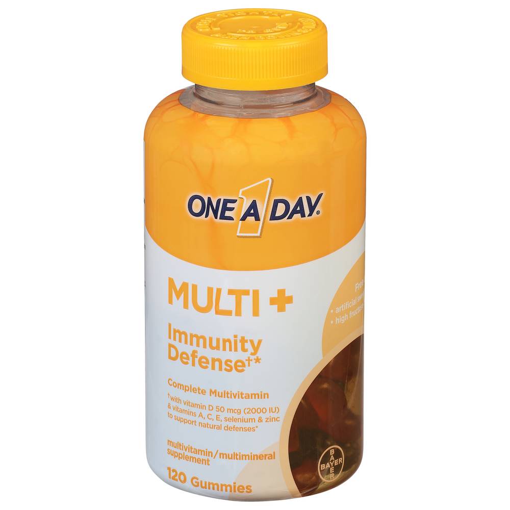 One a Day Multi + Immunity Defense Complete Multivitamin Gummies (120 ct)