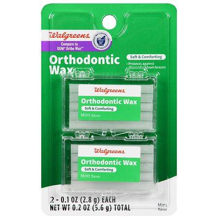 Walgreens Orthodontic Mint Wax (0.2 oz, 2 ct)